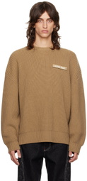 Marine Serre Tan MS Crewneck Sweater
