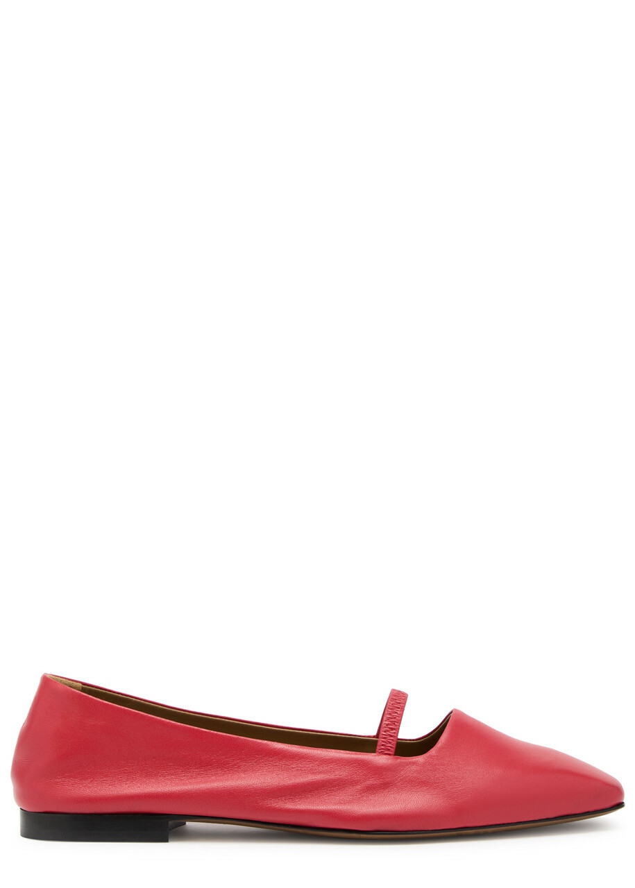 Atp Atelier Loria Leather Ballet Flats Red