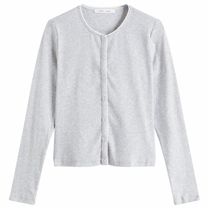 Photo: Samsøe Samsøe Women's Sajune Long Sleeve Cardigan in Light Grey Mel.