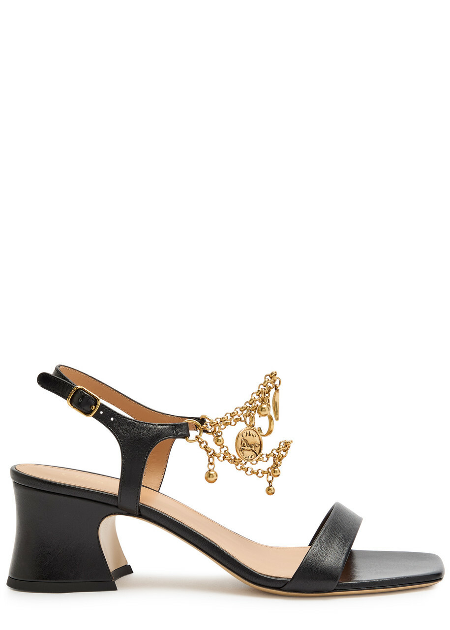 Chloé Leonie crystal-embellished leather pumps Chloe