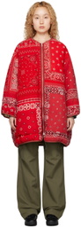 visvim Red Reversible Down Coat