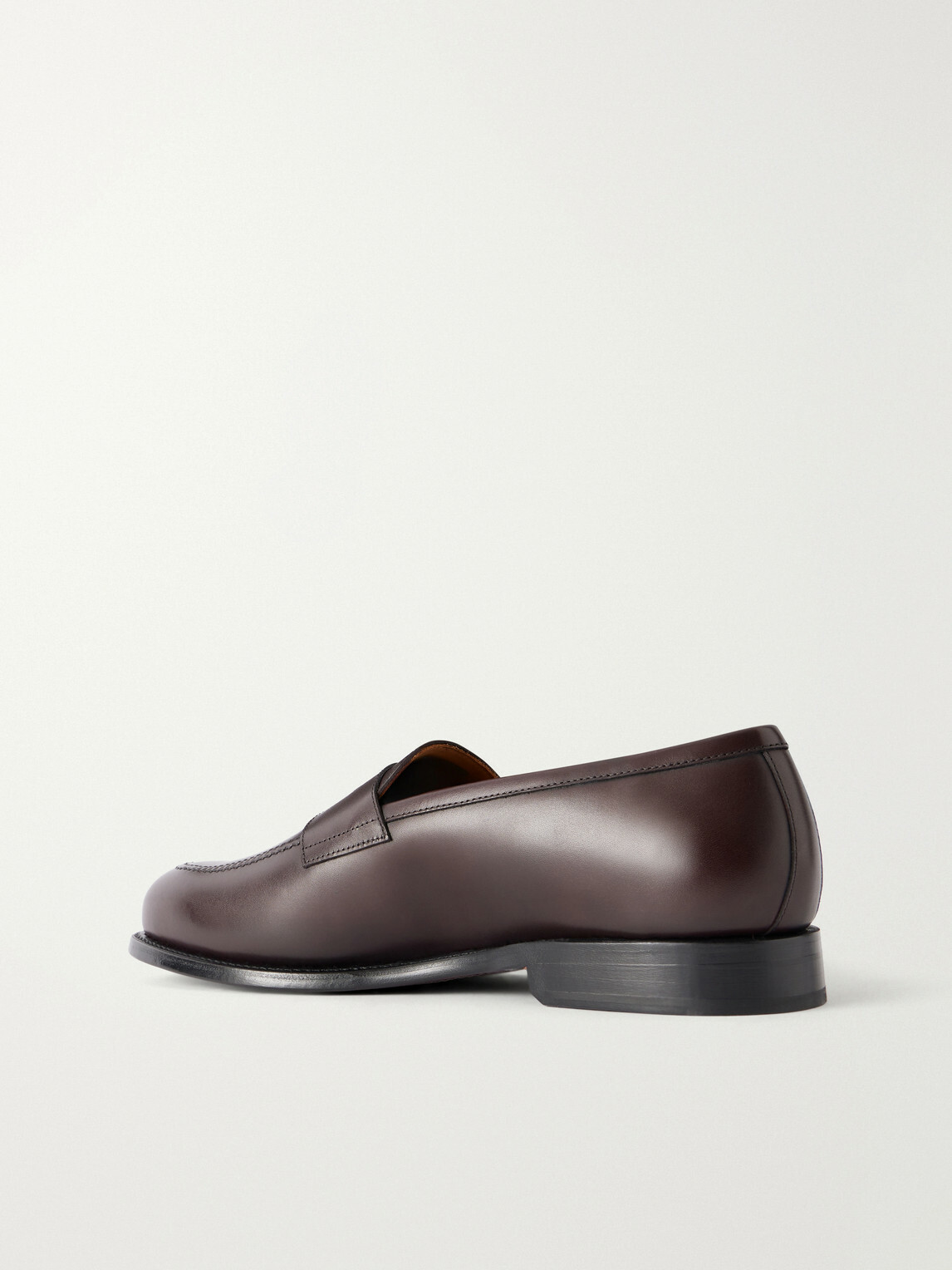 MORJAS - Full-Grain Leather Penny Loafers - Burgundy