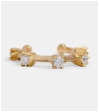 Jade Trau Kismet 18kt gold single ear cuff with diamonds