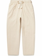 Karu Research - Embroidered Cotton Drawstring Trousers - Neutrals