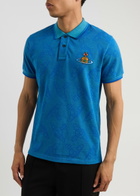 Vivienne Westwood Orb-jacquard Cotton Polo Shirt Blue