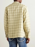 Séfr - Ignacio Camp-Collar Checked Cotton and Linen-Blend Shirt - Yellow
