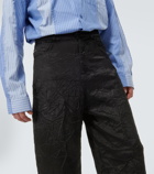 Balenciaga Wide-leg crinkled satin pants