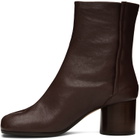 Maison Margiela Burgundy Tabi Ankle Boots