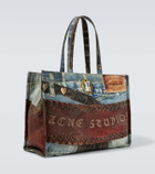 Acne Studios Logo trompe l'œil canvas tote bag