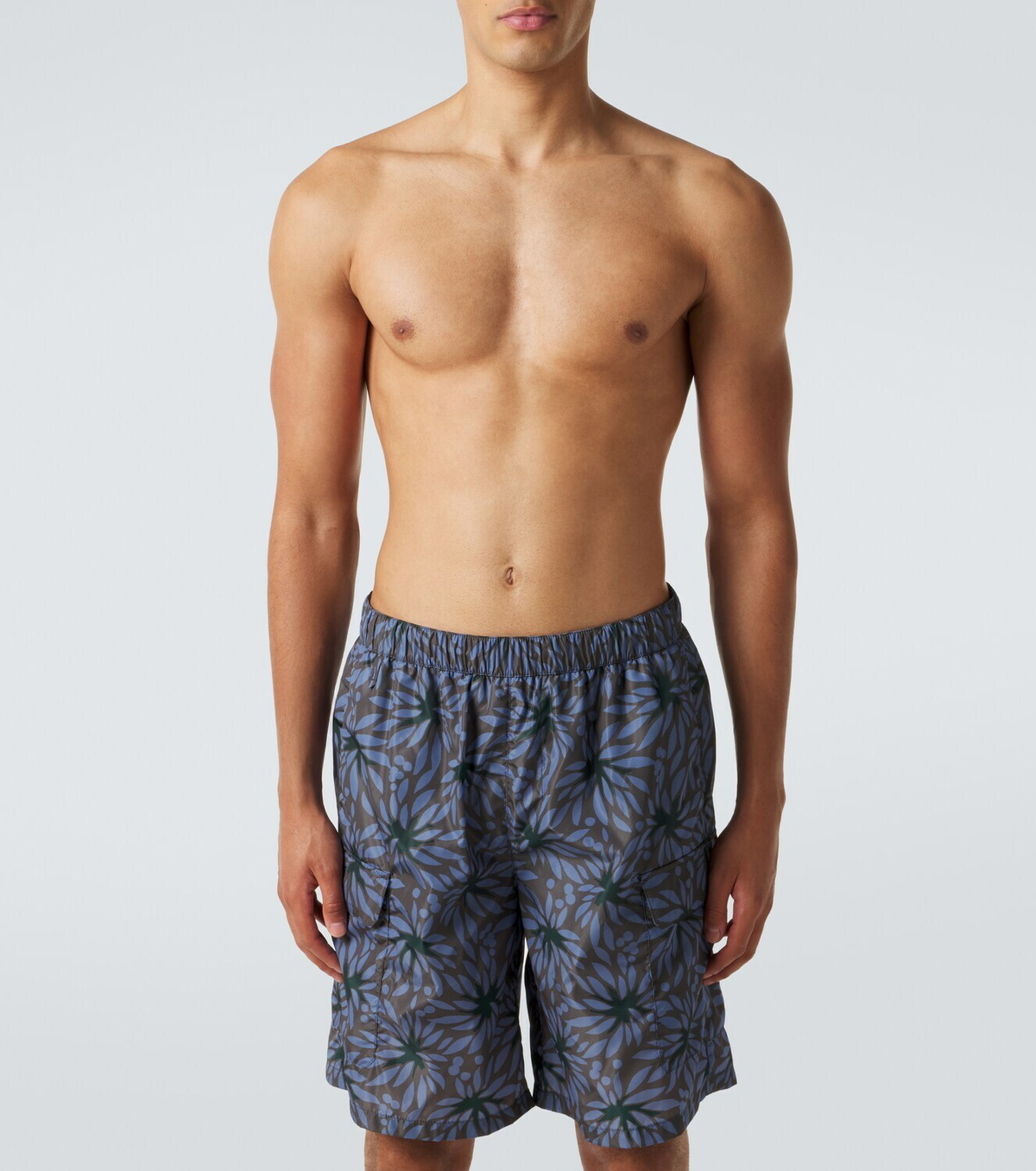 Prada Re-Nylon floral swim trunks