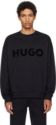 Hugo Black Oversize-Fit Sweatshirt