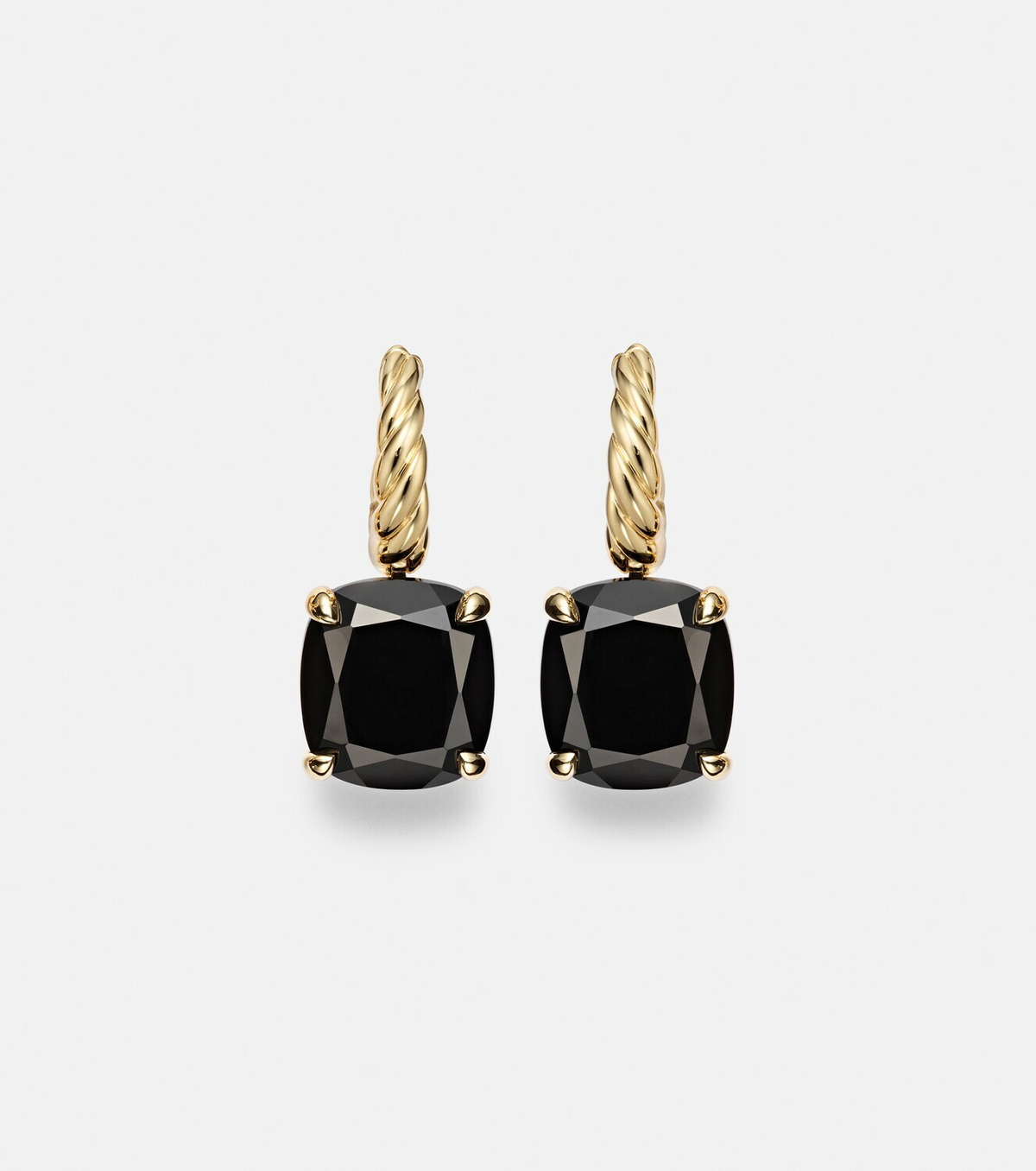 David Yurman Marbella 18kt gold drop earrings with onyx