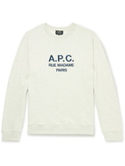 A.P.C. - Rufus Logo-Embroidered Loopback Cotton-Jersey Sweatshirt - Neutrals