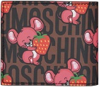 Moschino Brown Illustrated Animals Wallet