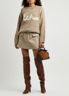 Odd Muse The Ultimate Muse Striped Brushed-knit Mini Skirt Brown