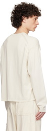 YLÈVE Off-White Gas Singeing Cotton Knit T-shirt