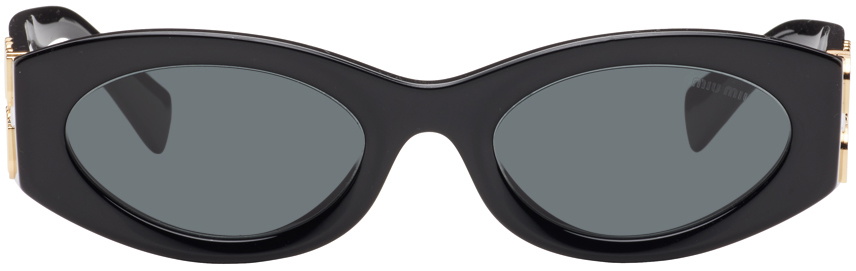 Miu Miu Eyewear Black Glimpse Sunglasses Miu Miu