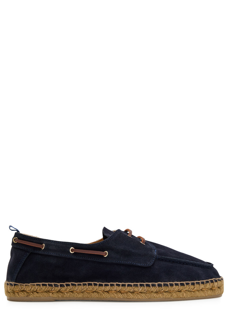 Castañer Nemo T Suede Espadrille Loafers Navy