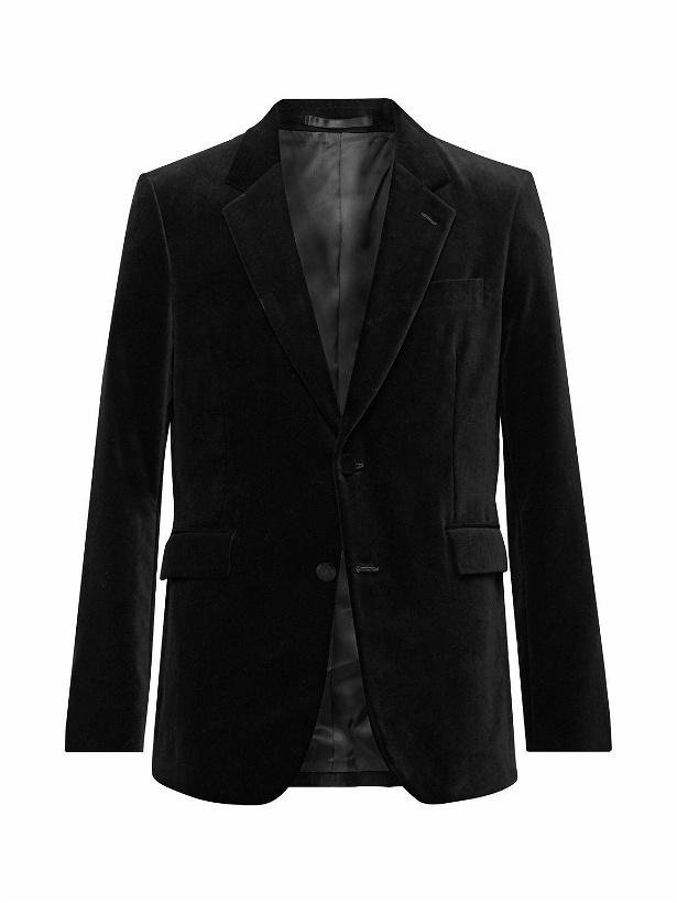Photo: The Row - Black Waris Slim-Fit Velvet Suit Jacket - Black