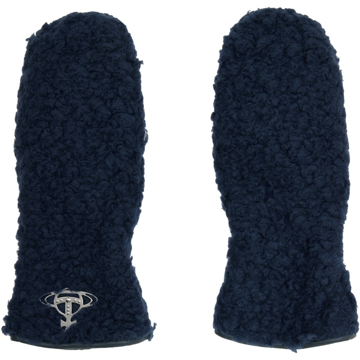 Photo: Vivienne Westwood Navy Poodle Boa Mitts