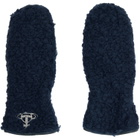 Vivienne Westwood Navy Poodle Boa Mitts