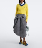 Loewe Pogo colorbocked mesh-trimmed sneakers
