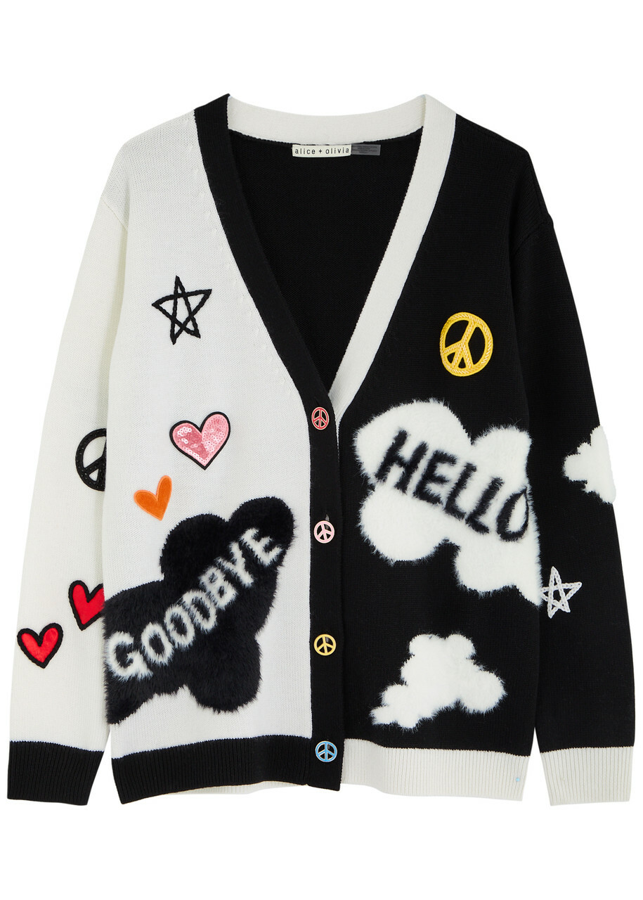h*s様 alice + olivia ハート柄カーディガン Alice+Olivia alice + olivia アリス アンド オリビア バック