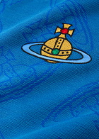 Vivienne Westwood Orb-jacquard Cotton Polo Shirt Blue
