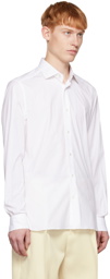 ZEGNA White Spread Collar Shirt