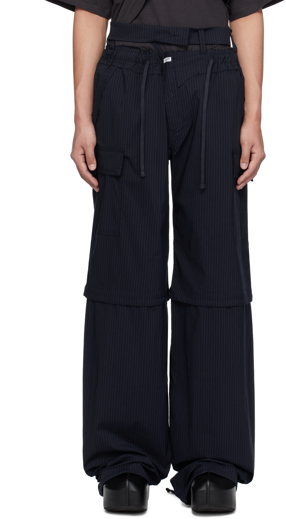 Ottolinger Navy Baggy Cargo Pants