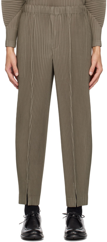Photo: HOMME PLISSÉ ISSEY MIYAKE Khaki Monthly Color November Trousers
