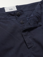 FOLK - Assembly Tapered Pleated Cotton Trousers - Blue