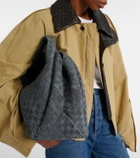 Bottega Veneta Campana Intrecciato Large suede tote bag