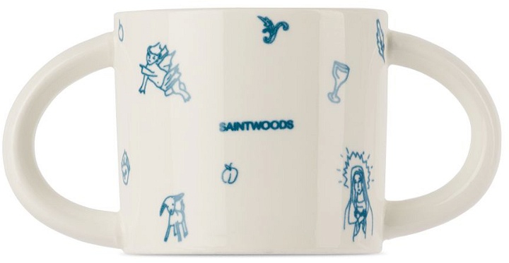 Photo: Saintwoods SSENSE Exclusive White Double Handed Mug