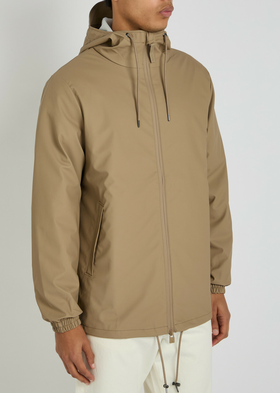 Rains Storm Breaker Hooded Waterproof Jacket Beige