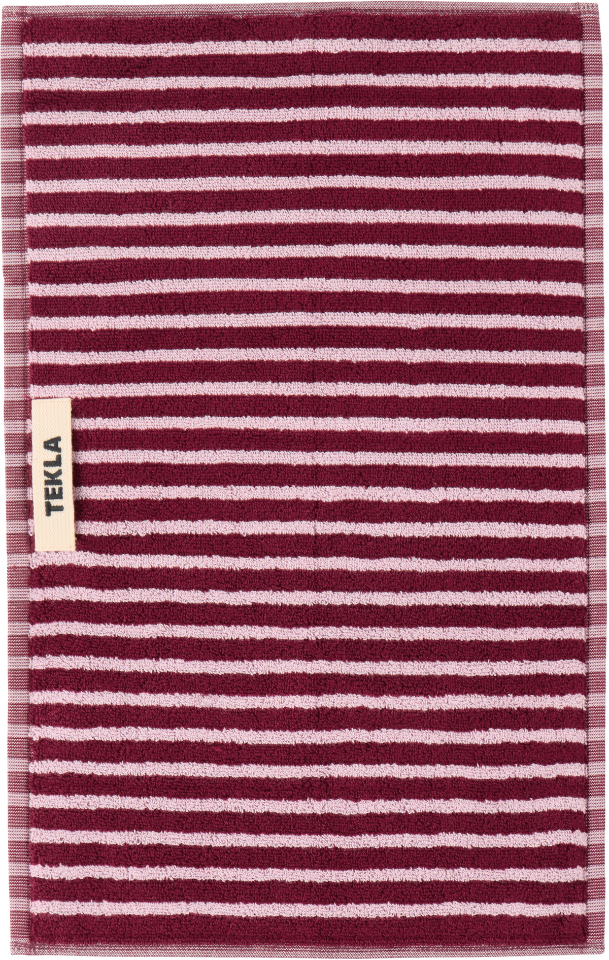 Tekla Burgundy & Pink Striped Towel Set, 3 pcs