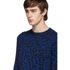 Saint Laurent Black and Blue Lurex Storms Sweater