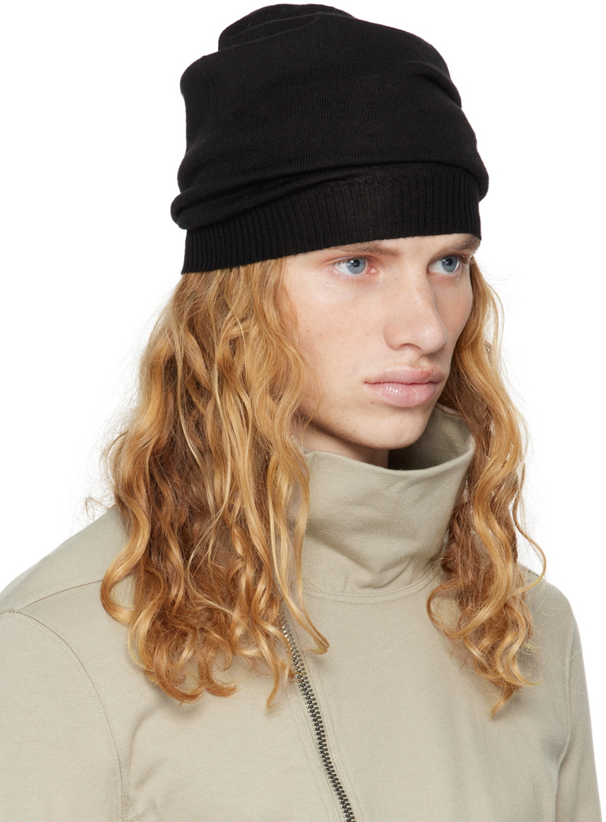 Rick Owens Black Lightweight Beanie Rick Owens