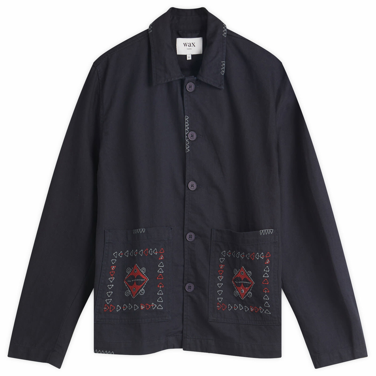 Wax London Men's Whiting Bolt Overshirt in Grey Wax London Wax London Men's Whiting Bolt Overshirt in Grey Wax London