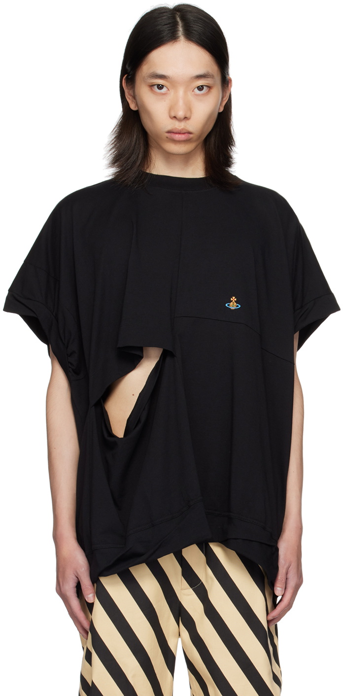 トップス Vivienne Westwood Asymmetry T Shirt Asymmetric cotton top in black - Vivienne Westwood | Mytheresa