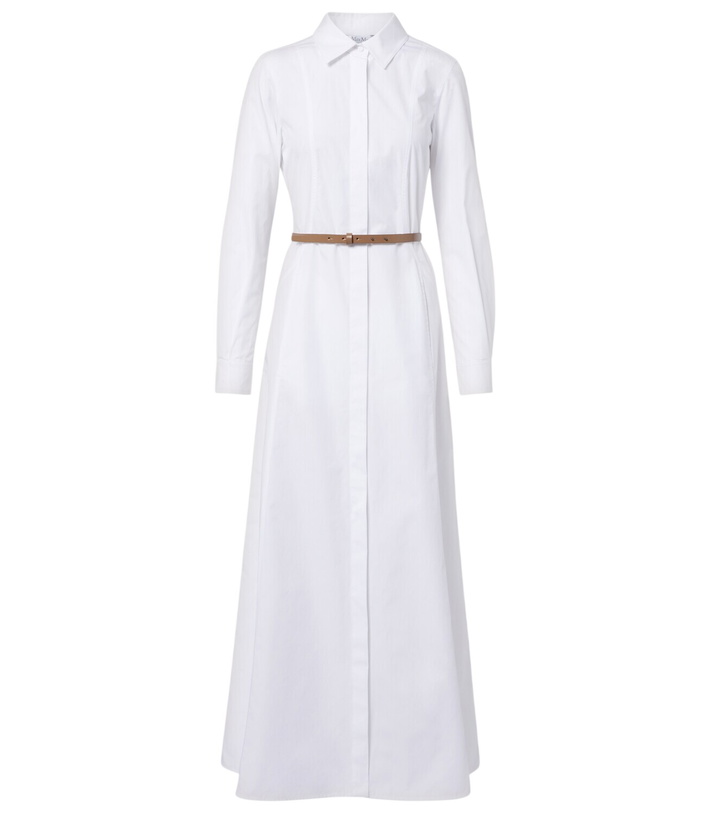 Photo: Max Mara Adunco belted cotton poplin shirt dress