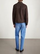 Canali - Woven Suede Jacket - Brown