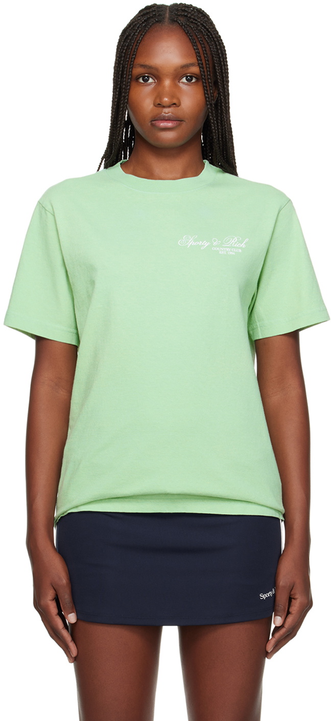 Sporty & Rich Green Villa T-Shirt Sporty & Rich