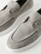 Christian Louboutin - Chambeliboat Full-Grain Nubuck Loafers - Gray