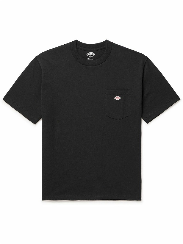 Photo: Danton - Logo-Appliquéd Cotton-Blend Jersey T-Shirt - Black