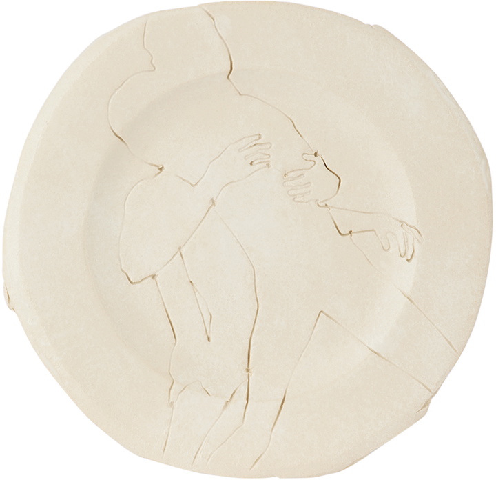 Photo: Yellow Nose Studio SSENSE Exclusive White You Hold Me I Hold You Dessert Plate