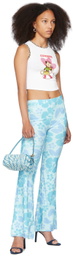 OMIGHTY SSENSE Exclusive Blue Floral Hibiscus Trousers