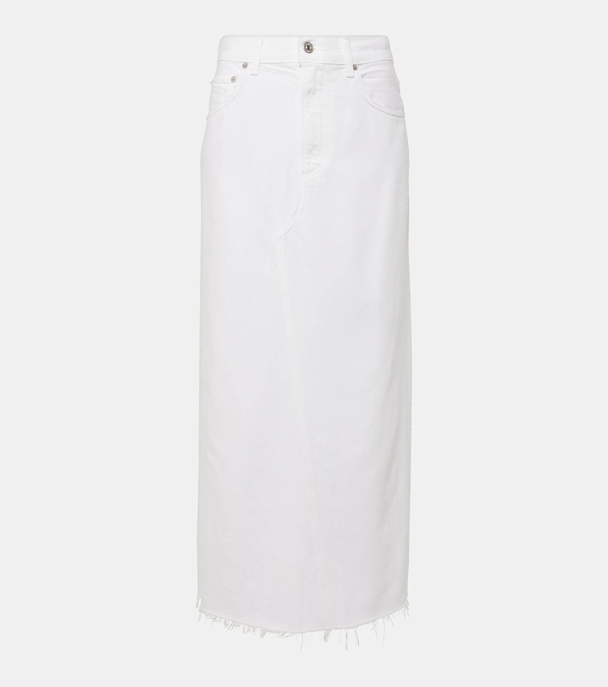 Citizens of Humanity Circolo Reworked denim maxi skirt