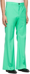 LU'U DAN SSENSE Exclusive Green 70's Bellbottom Trousers