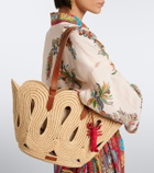 Aquazzura Artiste Medium raffia tote bag